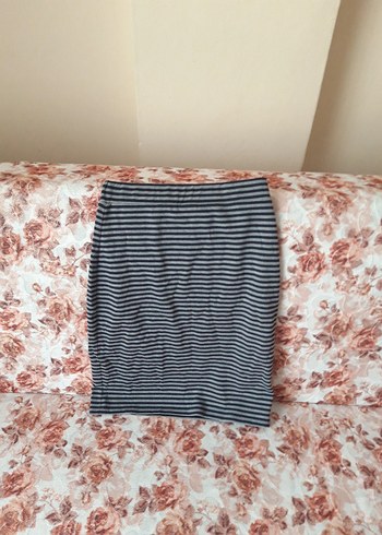 Gri Zebra Desenli Yumuşak Etek - Görsel 4