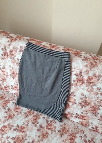 Gri Zebra Desenli Yumuşak Etek - Görsel 6