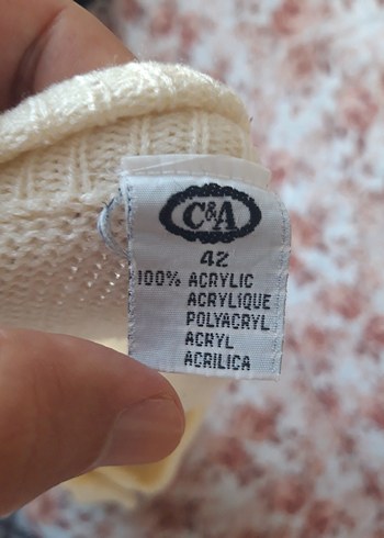 Bayan hırka krem rengi XL - Görsel 8