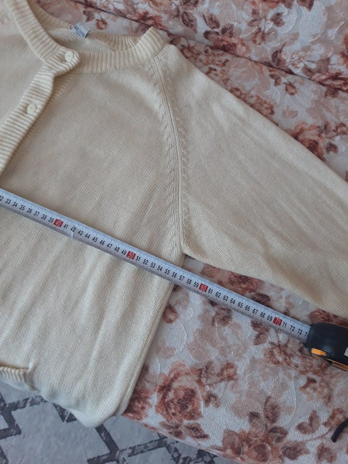 Bayan hırka krem rengi XL - Görsel 3