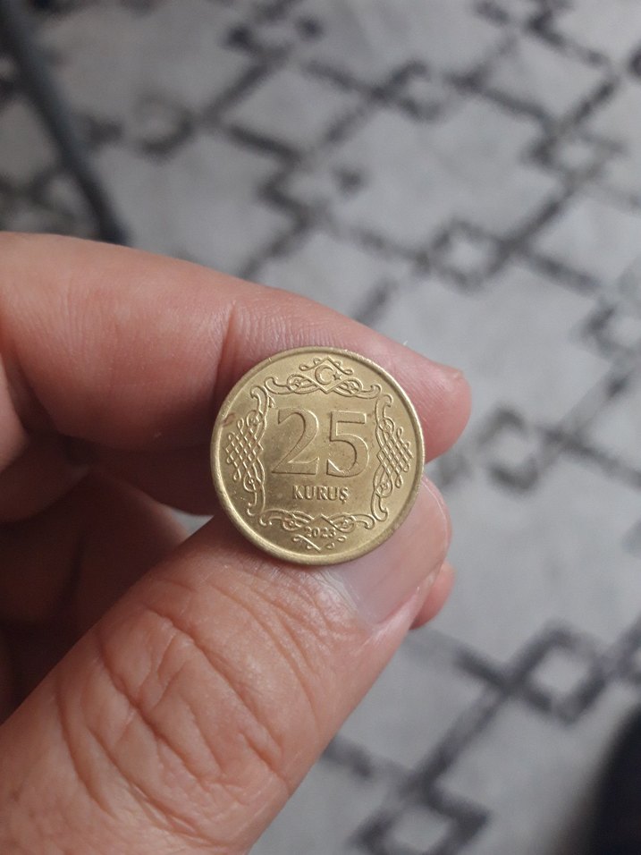 Altın Renk 25 Kuruş antika koleksiyon - Görsel 2