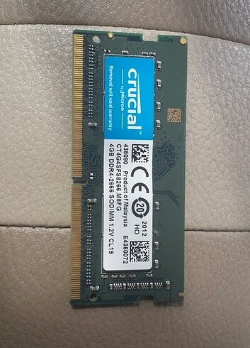 4gb ddr4 Crucial ram dizüstü laptop