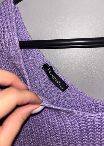 Renk Bloklu V Yakalı Triko Kazak - Görsel 4