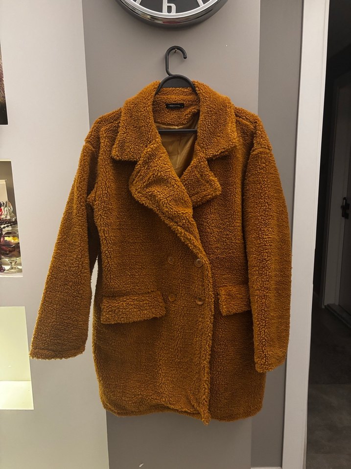 Kahverengi Kürklü Midi Kadın Kaban - Görsel 2