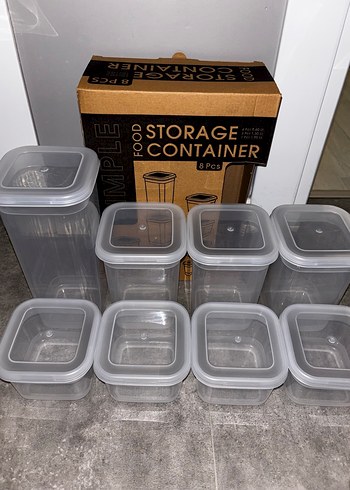 Plastik Saklama Kabı Seti 8 Parça - Görsel 3