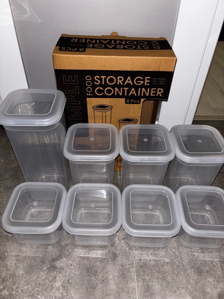 Plastik Saklama Kabı Seti 8 Parça - Görsel 3