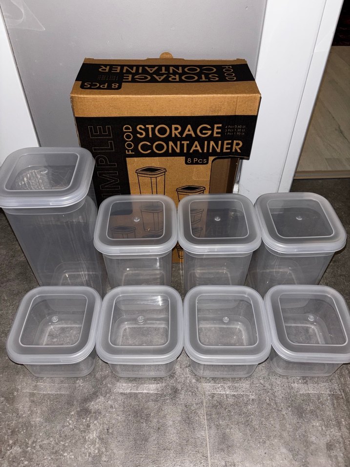 Plastik Saklama Kabı Seti 8 Parça - Görsel 2
