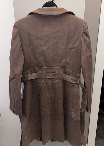 Düğmeli Kahverengi Kadın kaşe kaban - Görsel 4