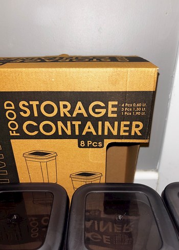 Gri Plastik 8 Parça Saklama Kabı Seti - Görsel 5