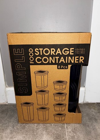 Gri Plastik 8 Parça Saklama Kabı Seti - Görsel 6