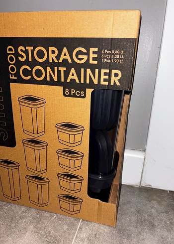 Gri Plastik 8 Parça Saklama Kabı Seti - Görsel 7