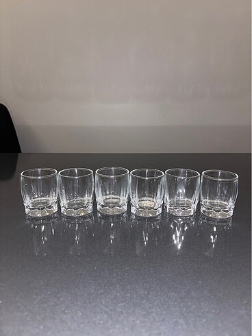 6 adet shot/kahve yanı bardağı