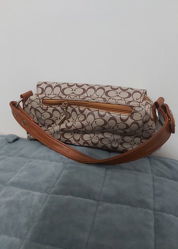 Kahverengi Baskılı Deri Kadın Çanta - Görsel 2