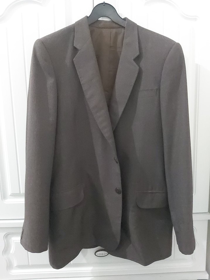 Düğmeli Gri Erkek Takım Ceketi - Görsel 2
