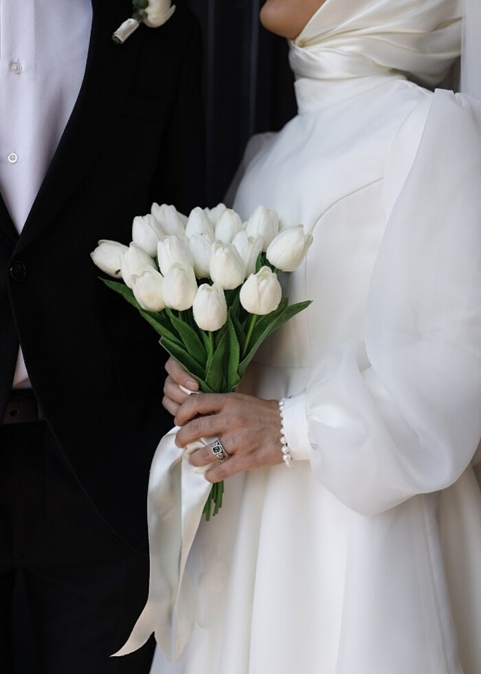 House of zarif Ahsen Alemdar kelebek gelinlik modeli - Görsel 3