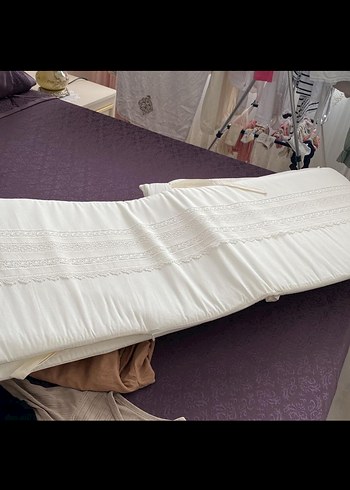 Nakışlı Parlak Beyaz çocuk nevresim takımı - Görsel 4