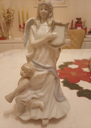 Beyaz Melek ve Çocuk Laternalı Biblo - Görsel 5