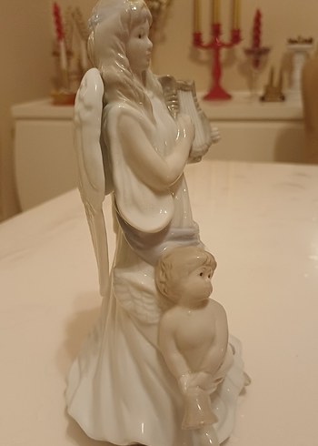 Beyaz Melek ve Çocuk Laternalı Biblo - Görsel 2