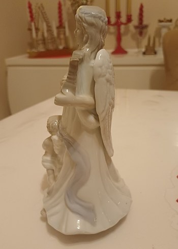 Beyaz Melek ve Çocuk Laternalı Biblo - Görsel 3