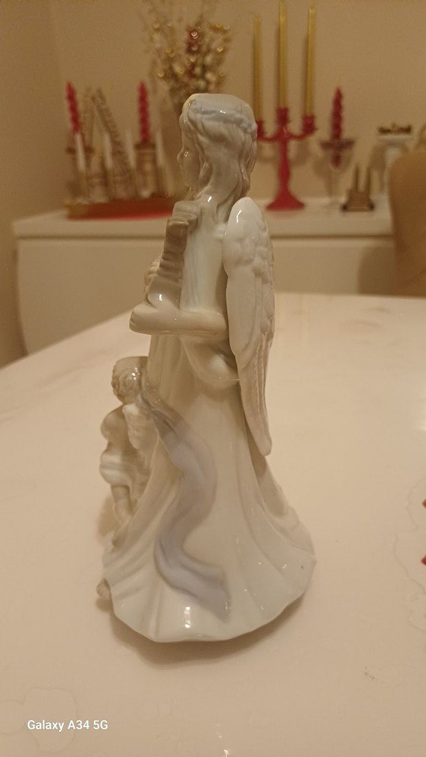 Beyaz Melek ve Çocuk Laternalı Biblo - Görsel 3