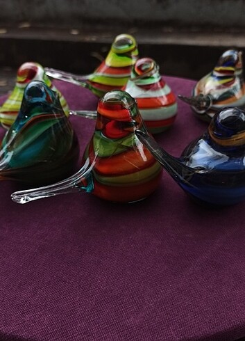 Beden bordo Renk Vintage el yapımı kuşlar