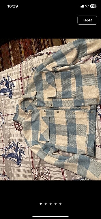 Mavi jeans kalın ceket