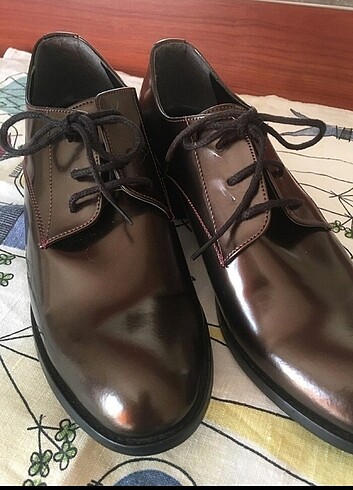Kahverengi inci maskülen ayakkabı 