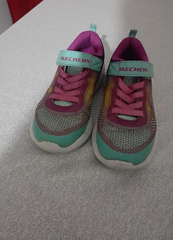 Skechers 29 numara pembe mor desenli