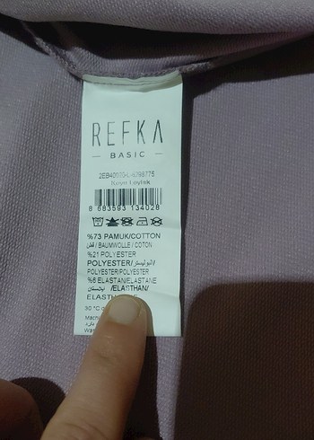 lila tam boy refka elbise - Görsel 2