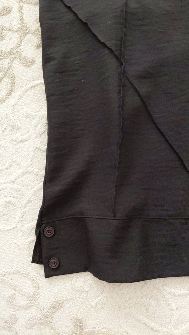 Düğmeli Siyah Tunik - Görsel 3