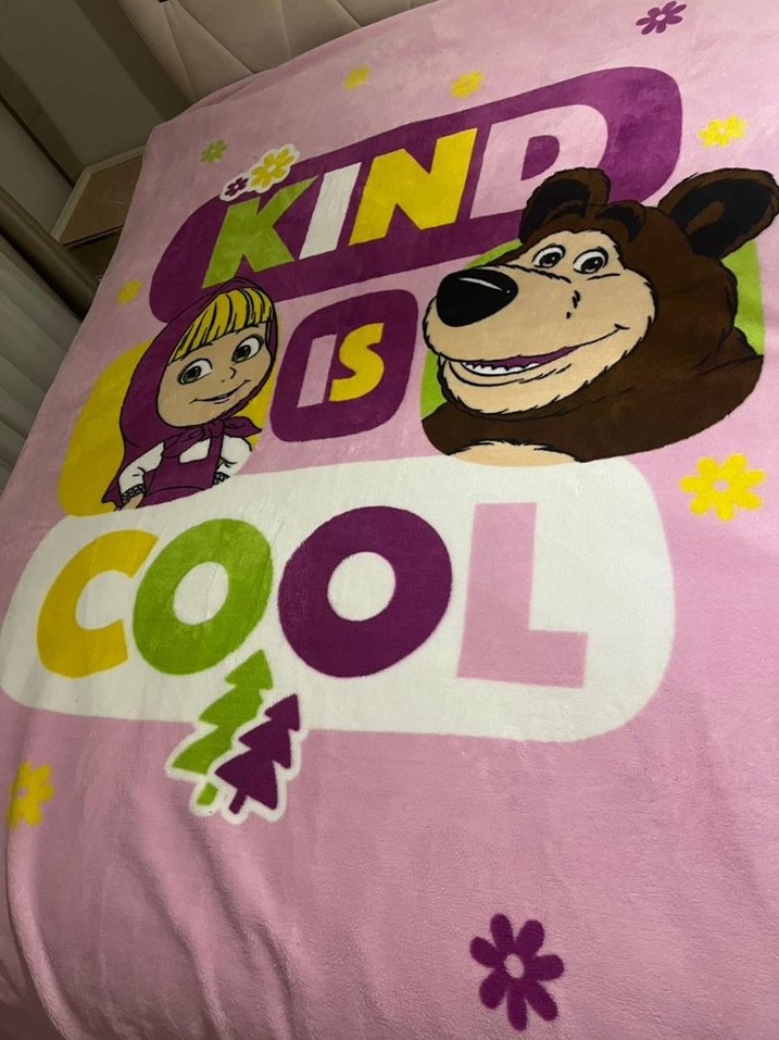 Pembe Baskılı Çocuk Battaniyesi - Görsel 5