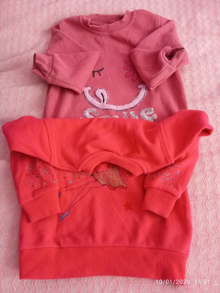 Nakışlı ve Triko Detaylı Kız Sweatshirt - Görsel 3