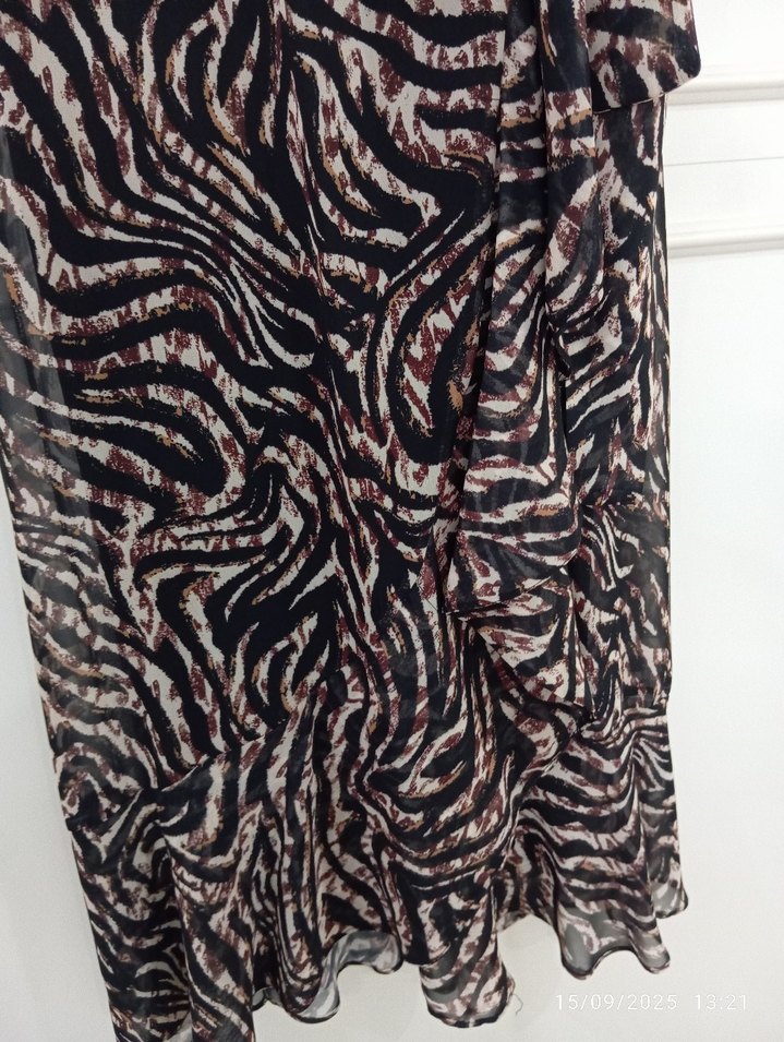 Leopar desenli etiketli elbise - Görsel 3