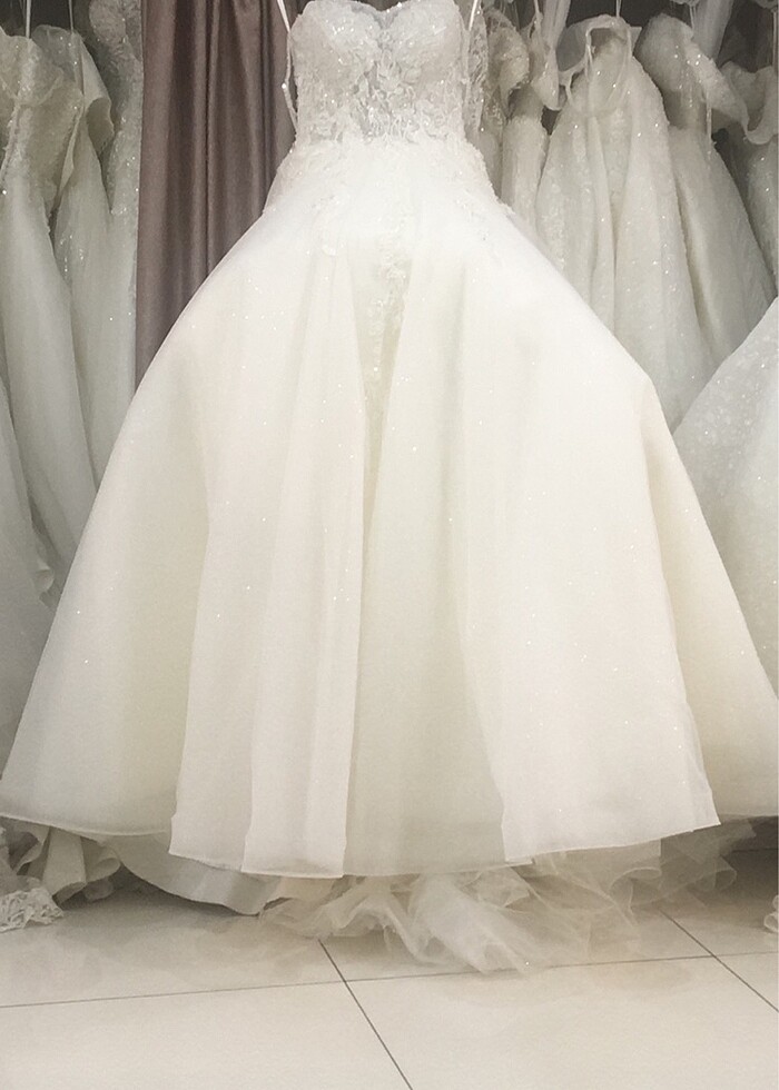 Arkası çift askı üstü taş işlemeli askıları taş işlemeli arkası  - Görsel 3