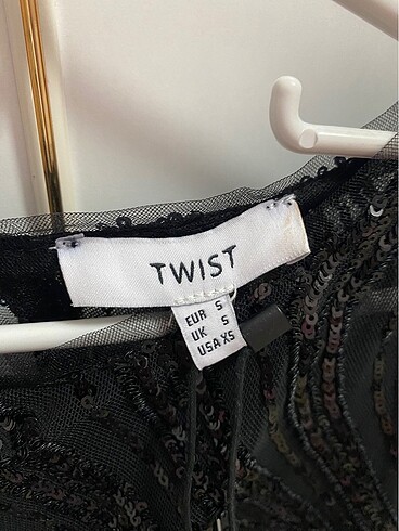 s Beden Twist taşlı ve dekolteli bluz