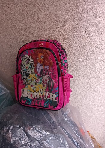  Pembe Renkli Kedi Figürlü Çocuk Sırt Çantası