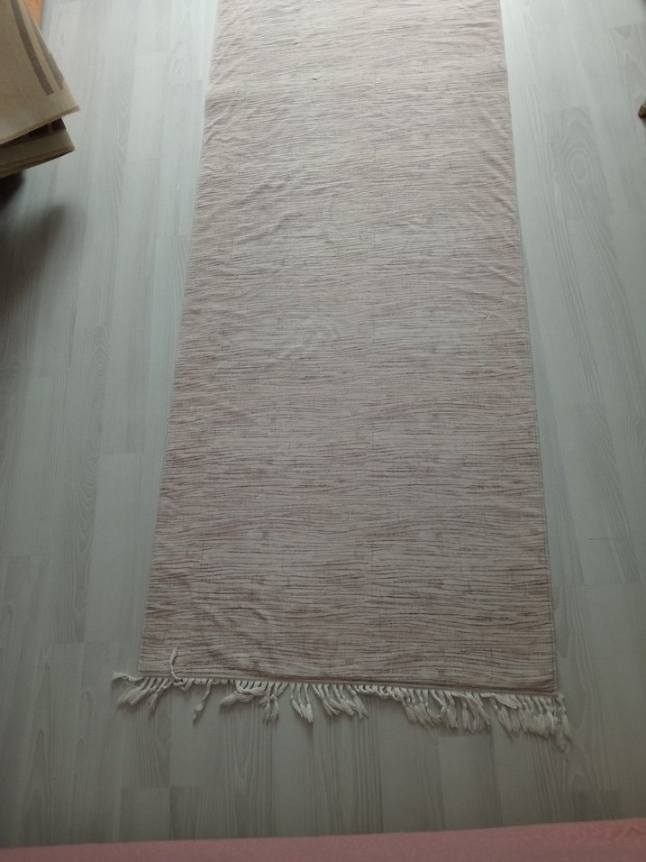 Bej Gri Bohem Tarzı Düz Halı - Görsel 2