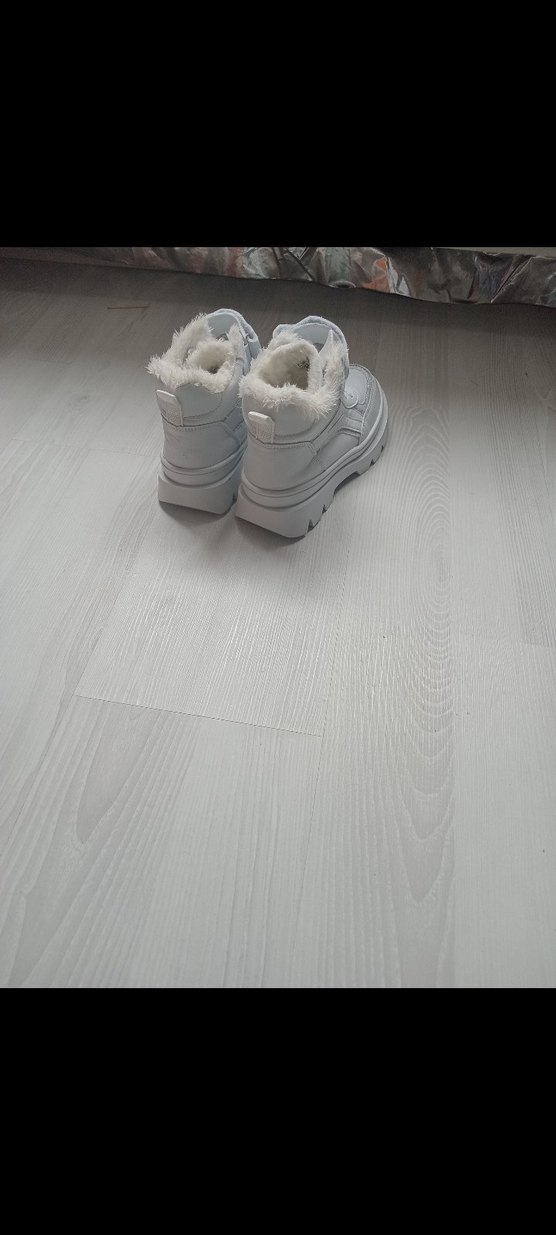 Beyaz Kürklü Platform Kız Spor Ayakkabı - Görsel 5