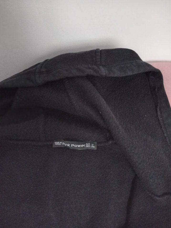 Siyah Kapüşonlu Fermuarlı Sweatshirt - Görsel 3