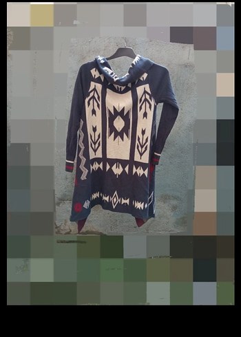 trıko Uzun Kollu Çok Renkli Kadın Tunik - Görsel 7