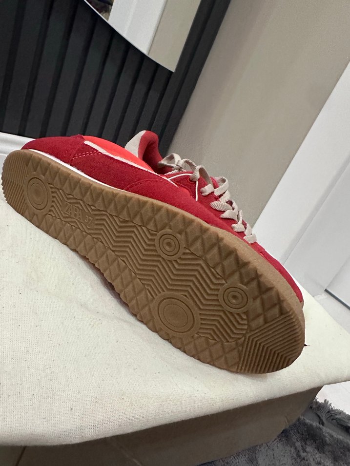 Kırmızı  Kadın Spor Ayakkabı DERİ - Görsel 5