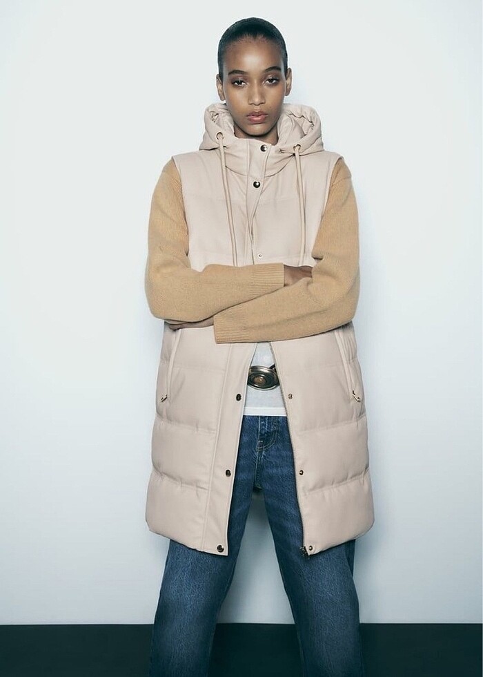 Zara Deri Yelek - Görsel 3