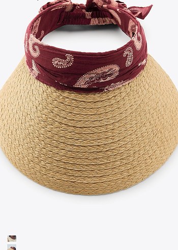 Bej Keten Bohem Şapka - Görsel 3