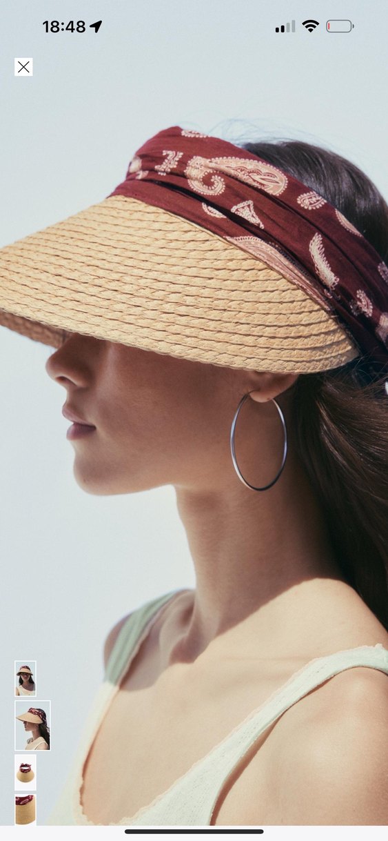 Bej Keten Bohem Şapka - Görsel 2