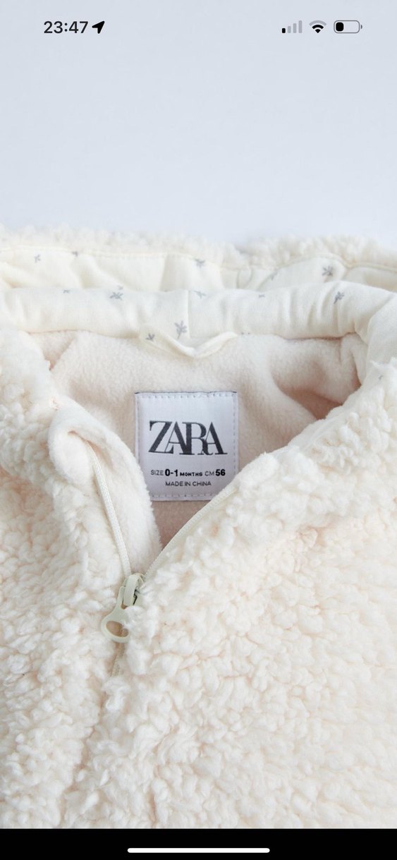 Kız Bebek Beyaz Kapüşonlu Kürklü Tulumu - Görsel 3