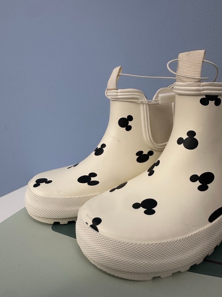 Mickey Mouse Desenli Beyaz Kız Yağmur Botu - Görsel 2