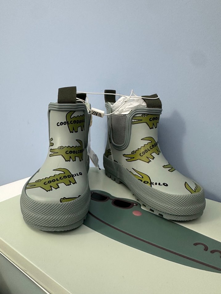 Erkek Çocuk Mavi Yılan Desenli Kauçuk Bot - Görsel 3