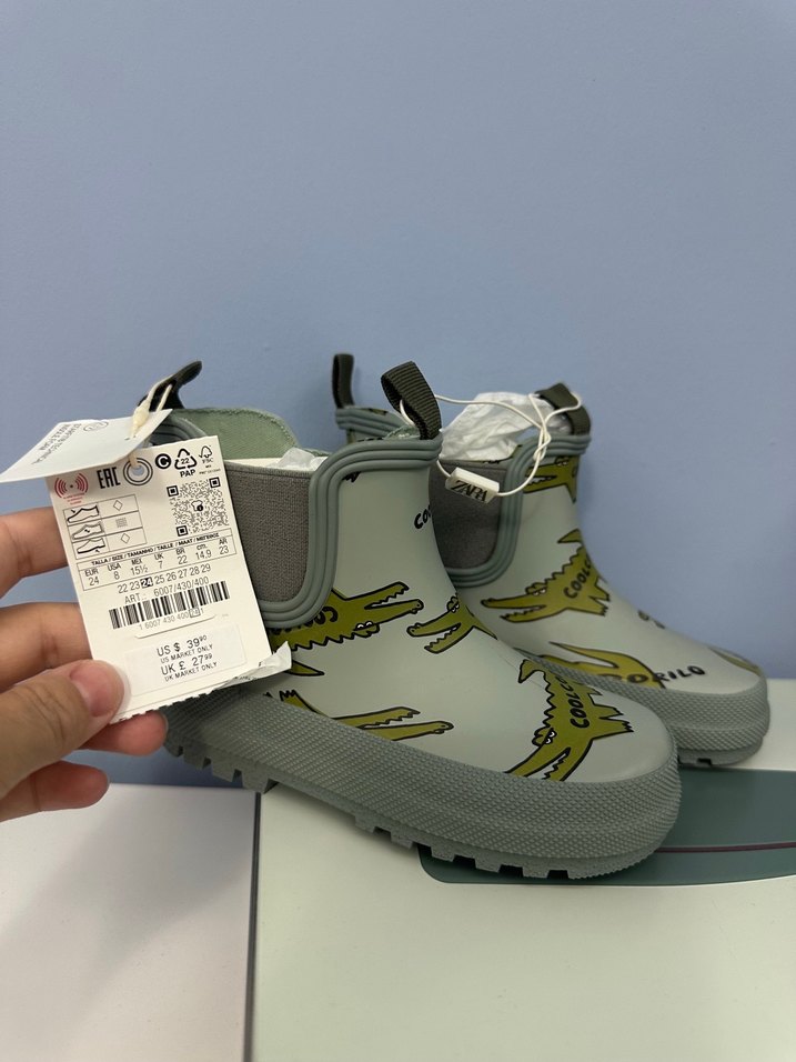 Erkek Çocuk Mavi Yılan Desenli Kauçuk Bot - Görsel 2