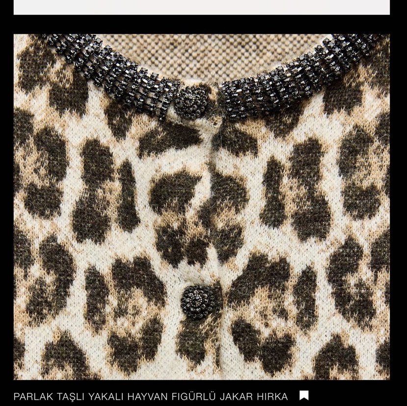 Leopar Desenli Kemerli Kadın Deri Ceket - Görsel 5