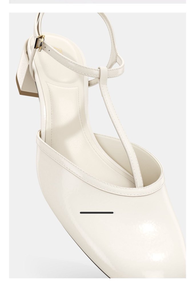 Beyaz Blok Topuklu Klasik Kadın Ayakkabısı - Görsel 4